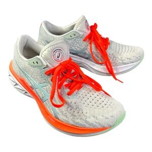 Asics Women Dynablast 2 Running Shoes Size 7  White Thunder Blue 1012b150